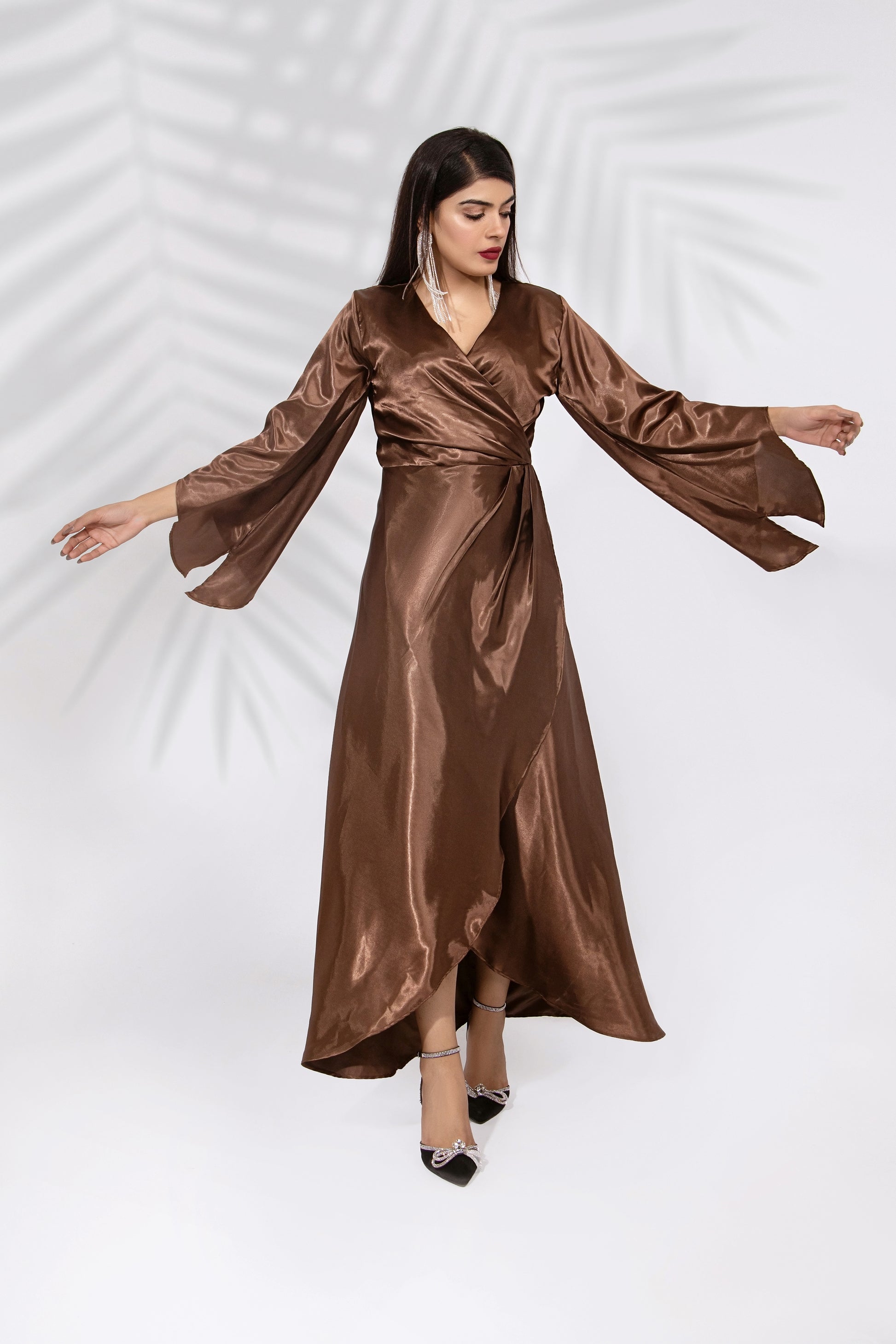 Spaghetti Straps Silk Dress