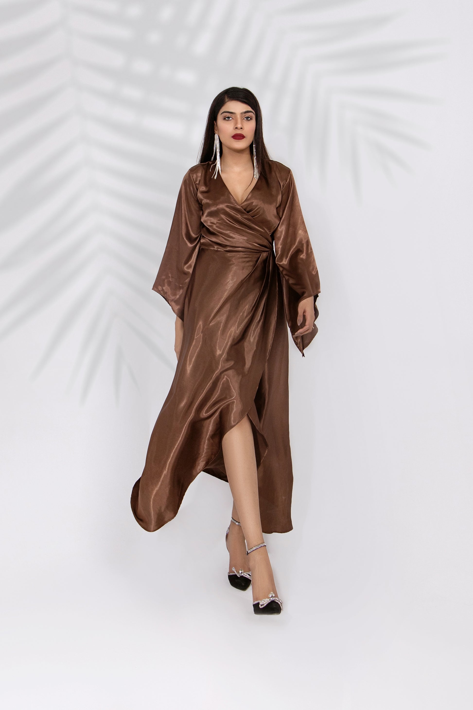Spaghetti Straps Silk Dress