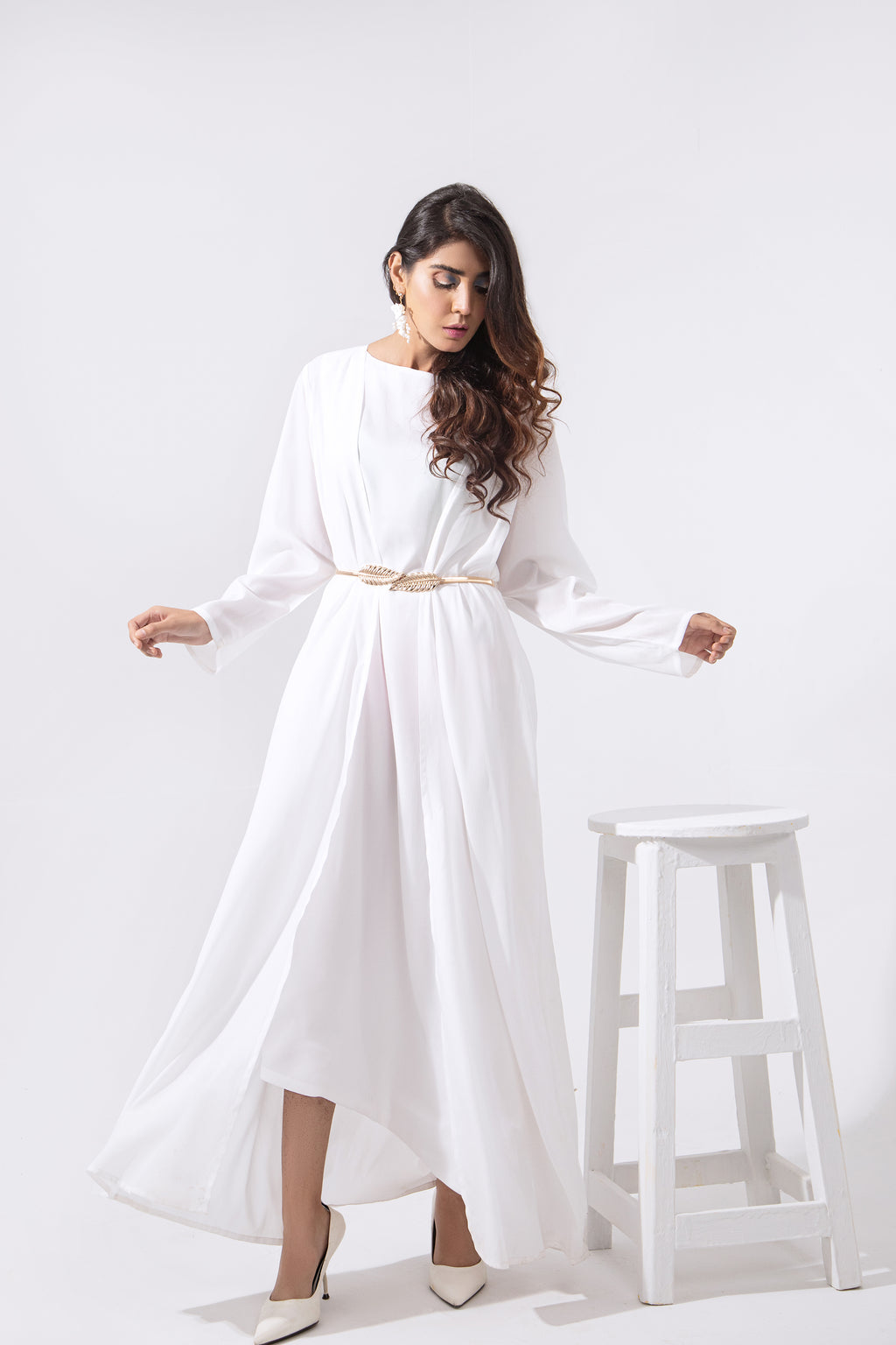 Diagonal Cut Maxi with Cape
