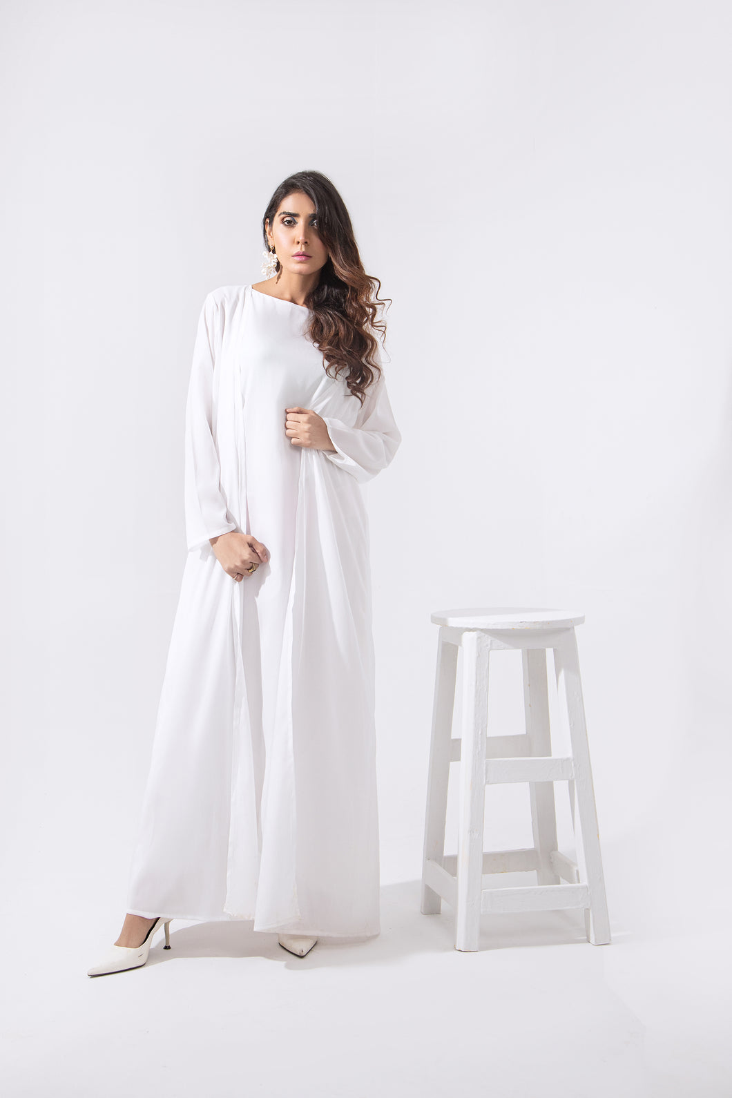 Diagonal Cut Maxi with Cape
