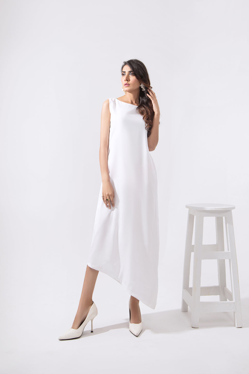 Diagonal Cut Maxi with Cape