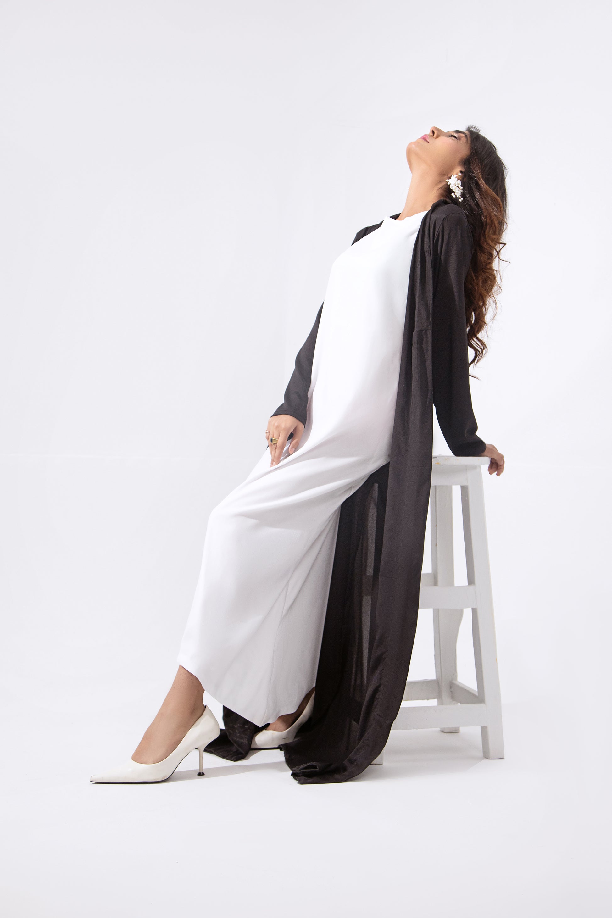 Diagonal Cut Maxi with Cape