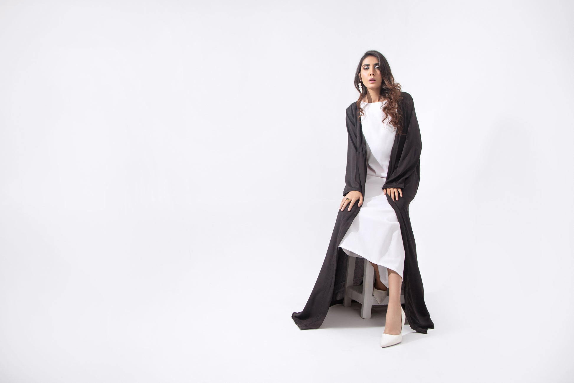Diagonal Cut Maxi with Cape