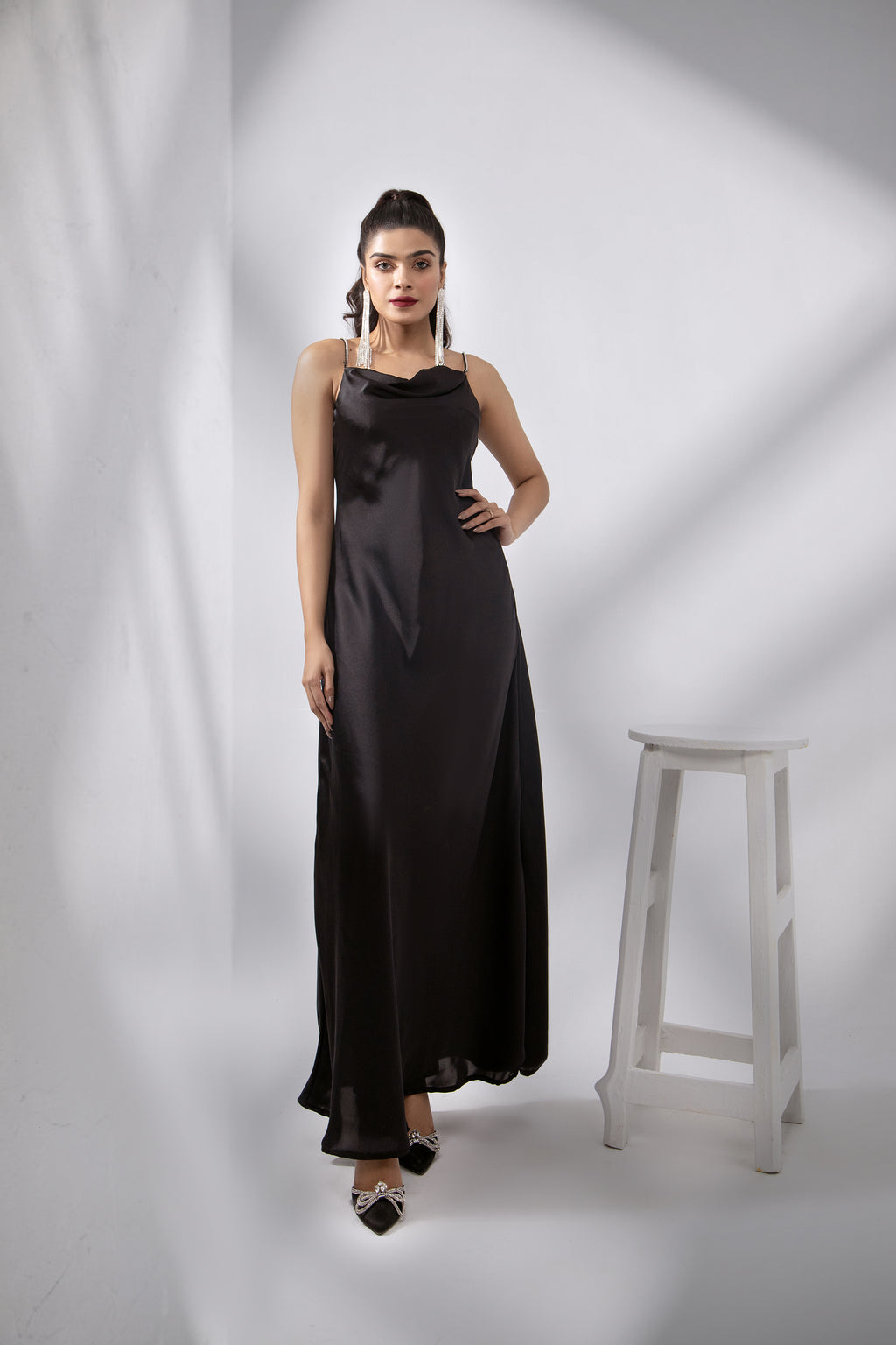 Straps Silk Gown