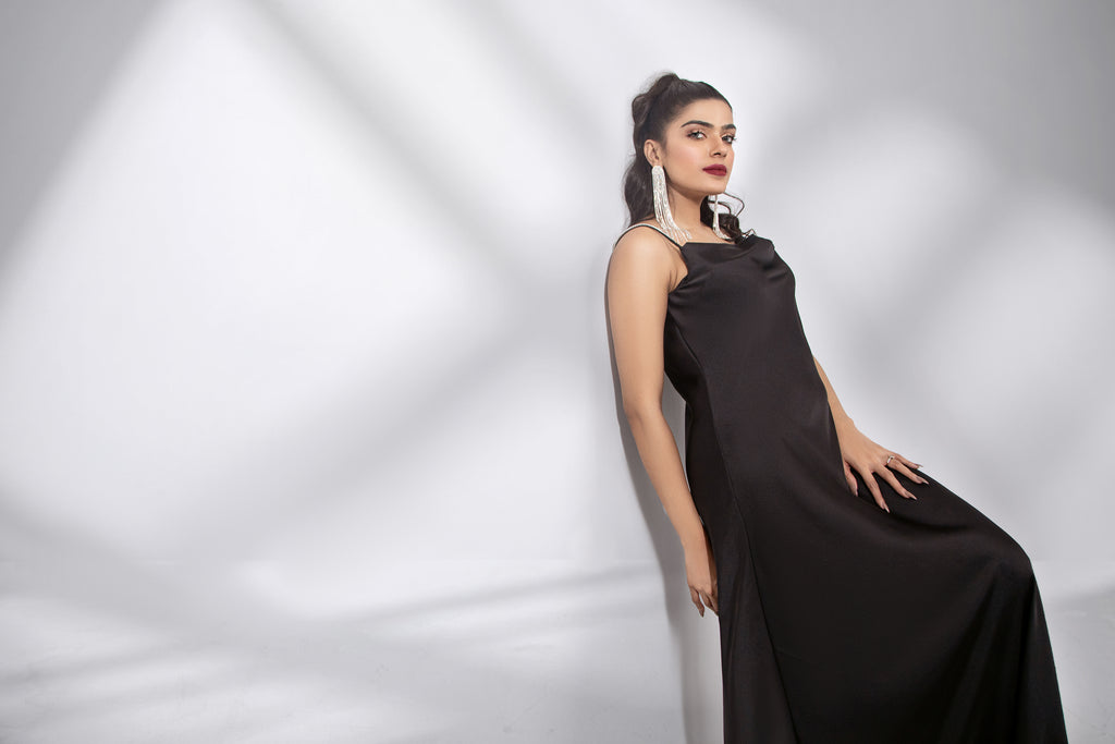 Straps Silk Gown