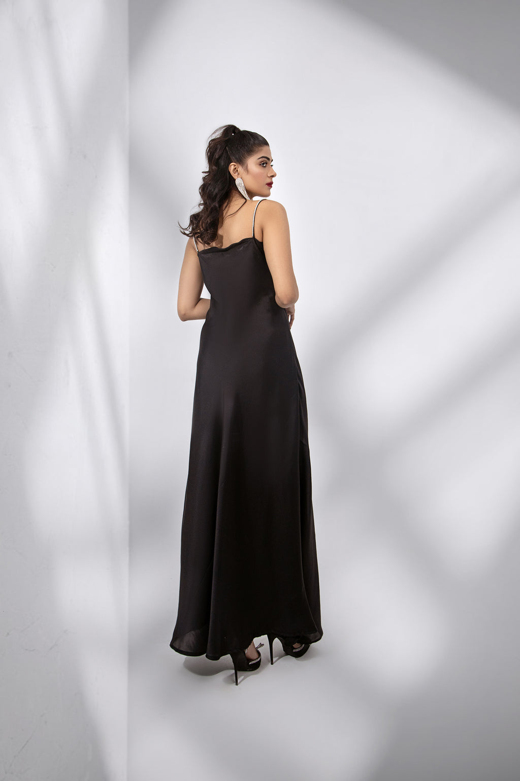 Straps Silk Gown