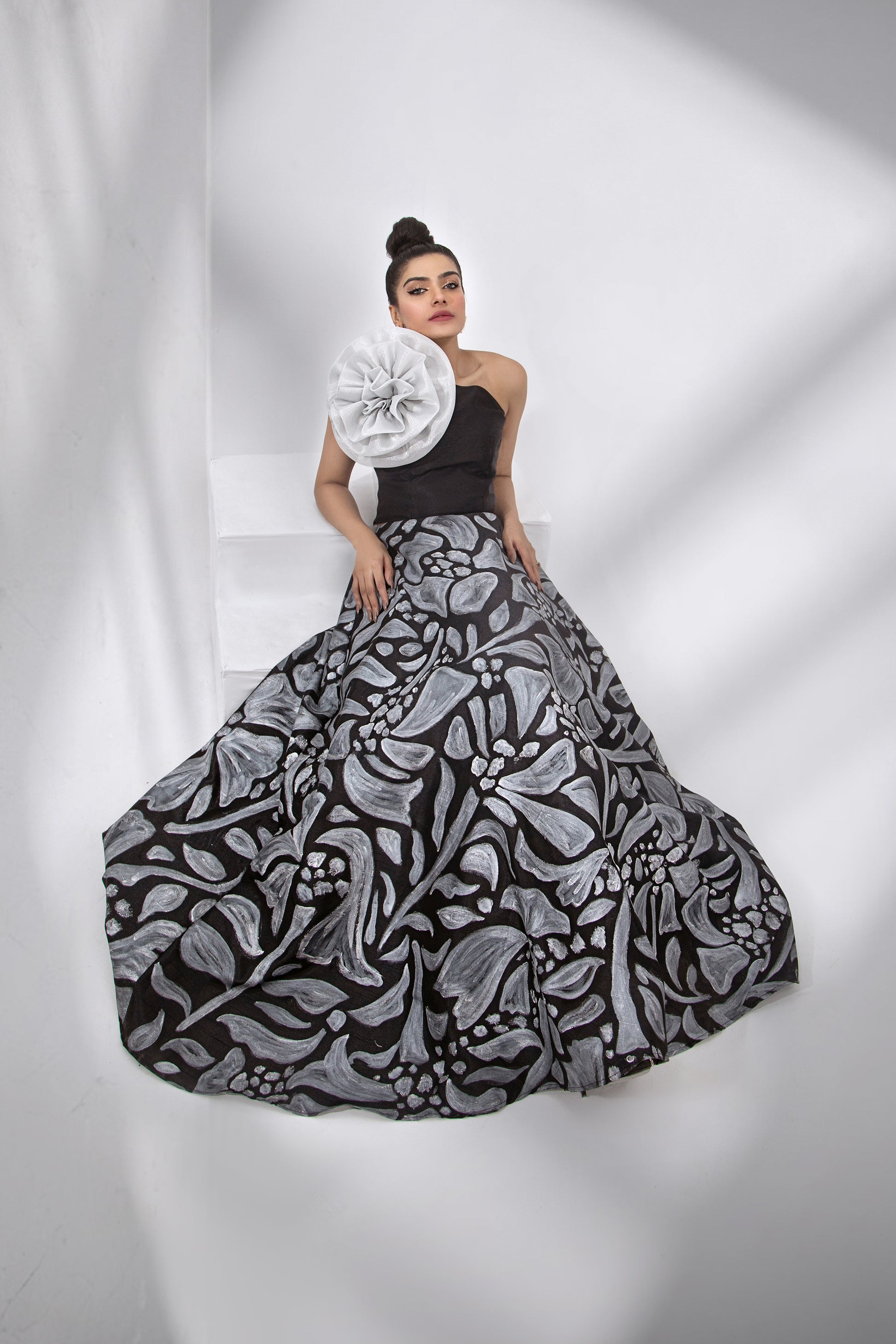 Hand Painted Skirt with Top