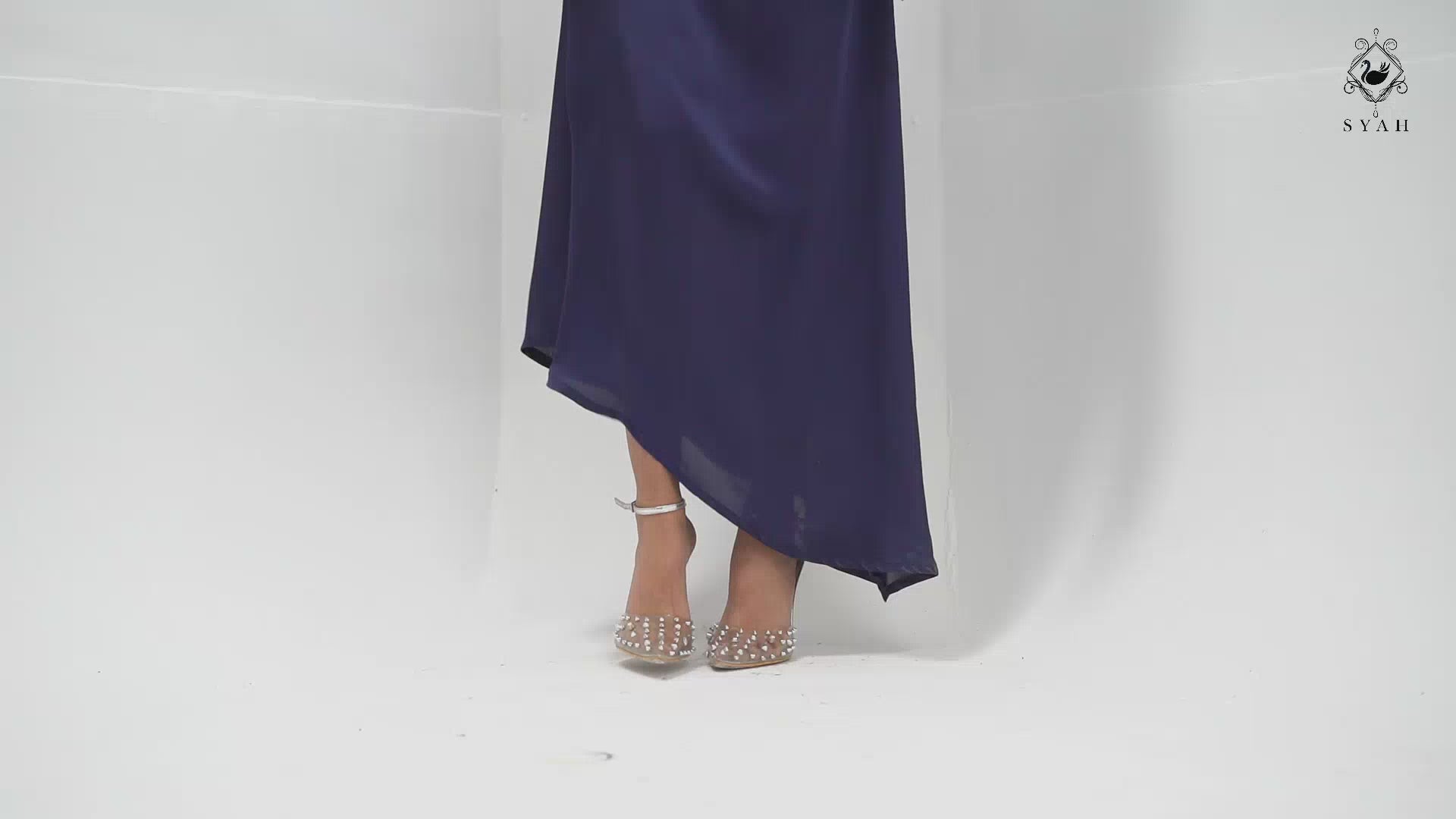 Organza Puffed Sleeves Dress