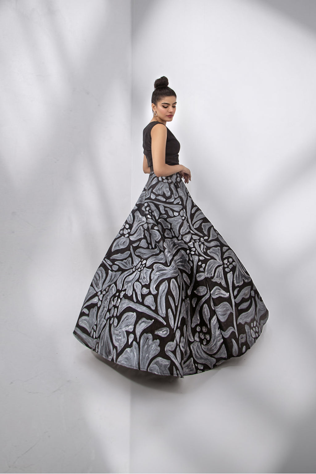 Hand Painted Skirt with Top