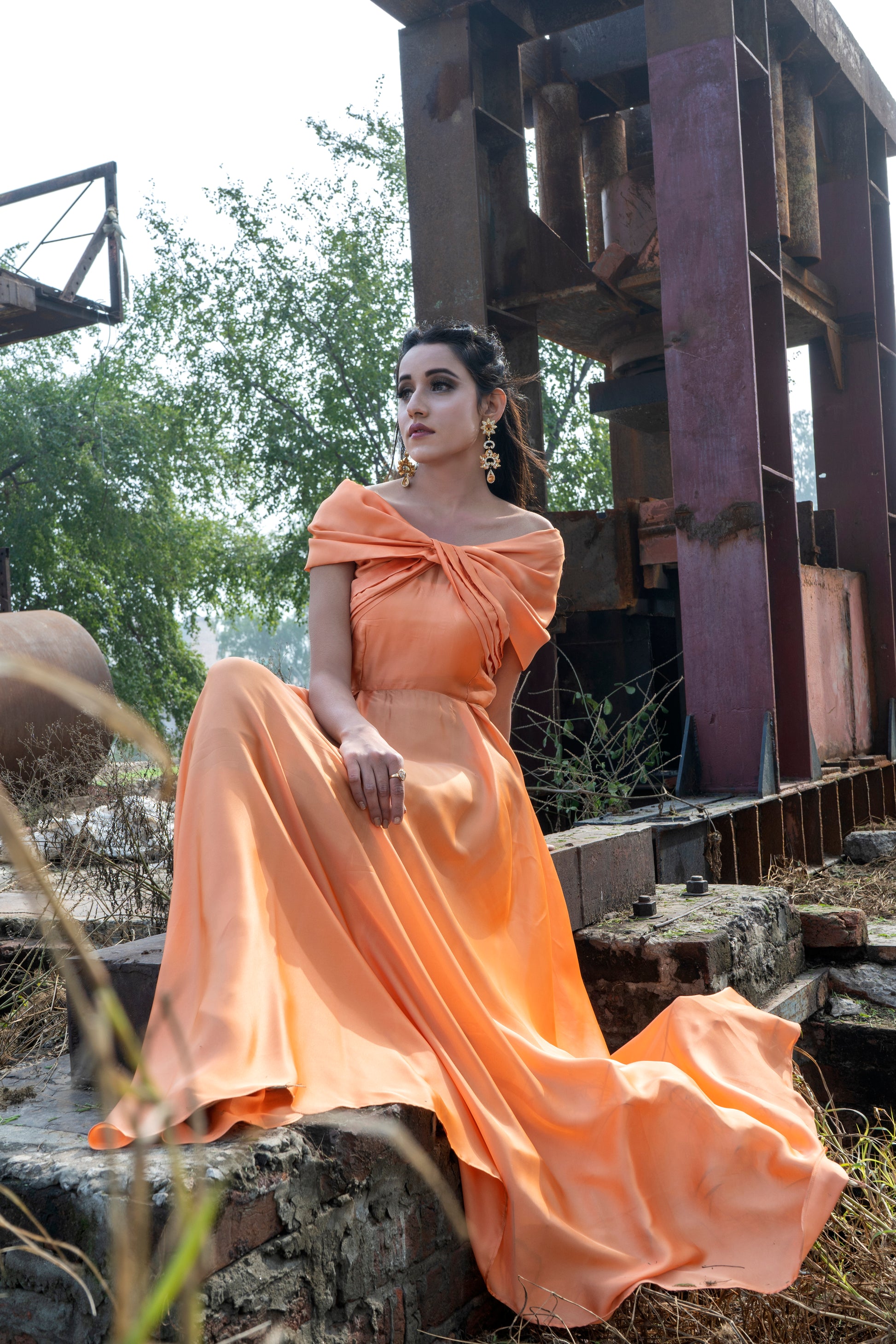 Off-Shoulder Butterfly Dress