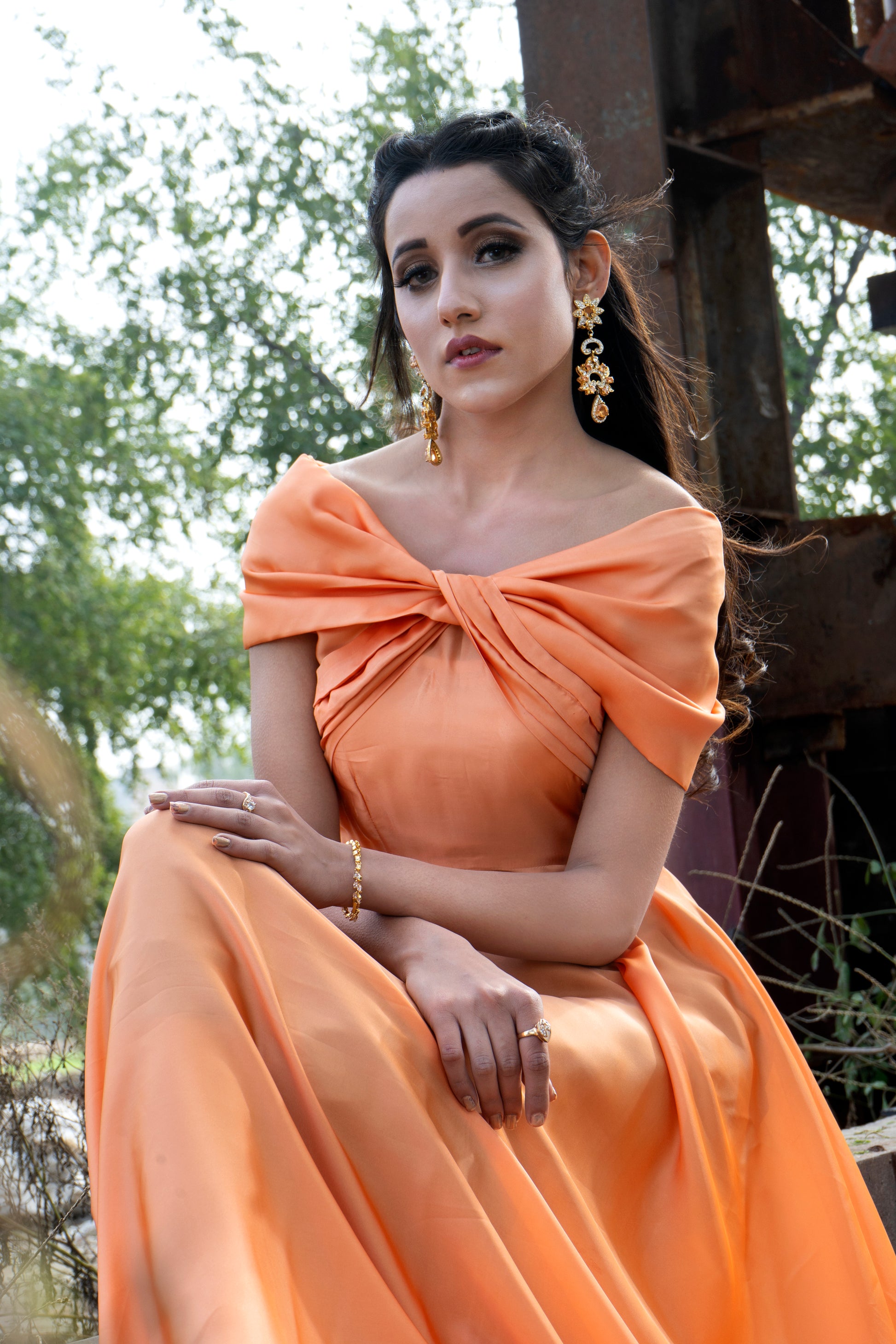 Off-Shoulder Butterfly Dress
