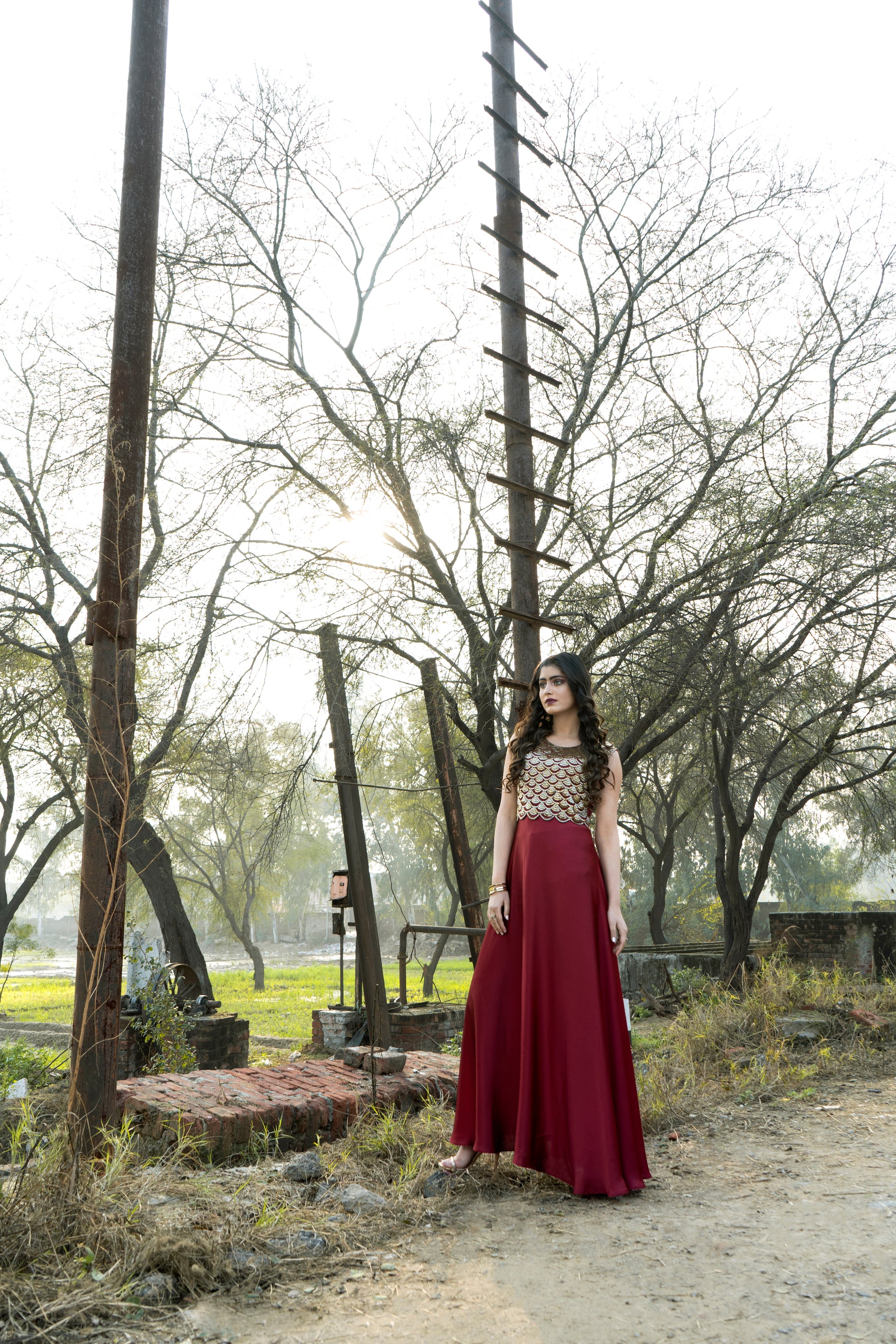 Silk Umbrella Gown